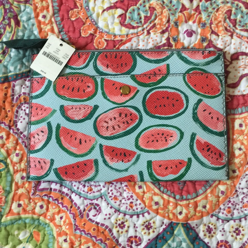 J.Crew watermelon clutch
